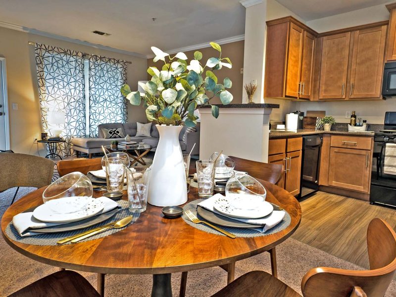 This image shows the premium apartment features, which is a newly renovated and fully equipped gourmet-inspired kitchen that creates culinary magic.